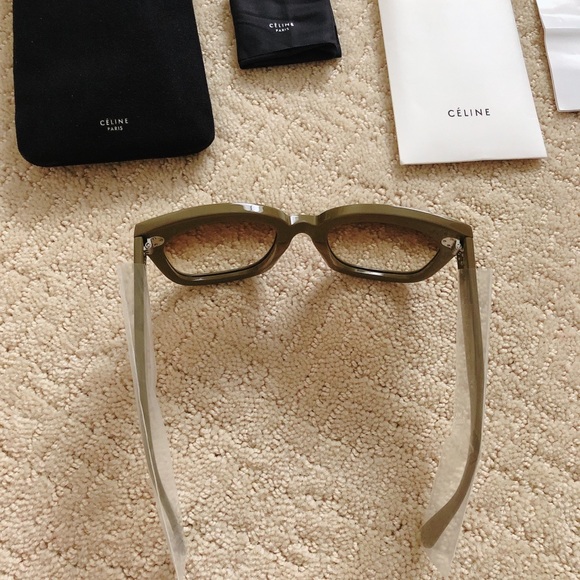 Celine Olive Green Square Sunglasses main image 7